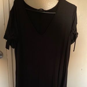 Black Dress With Bow Sleeves